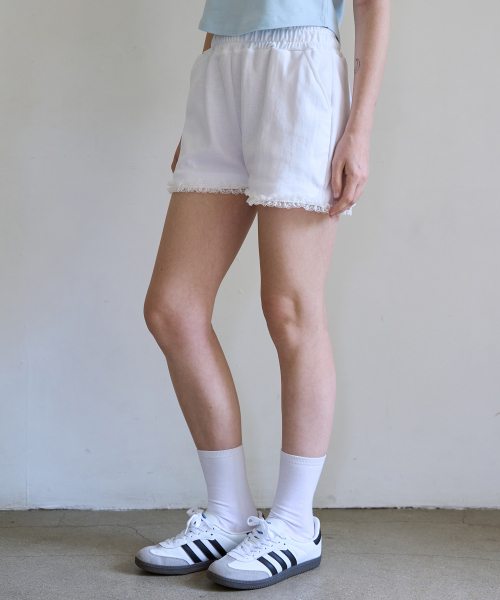 5OML(オーオーエムエル)の「レースバンディングショーツパンツ(ホワイト)(その他パンツ・レディース・ホワイト・LARGE/MEDIUM)」の4枚目の写真