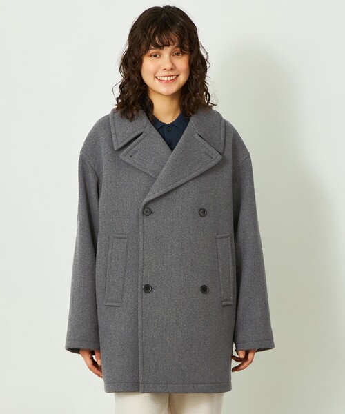 MACKINTOSH PHILOSOPHY（ﾏｯｷﾝﾄｯｼｭ ﾌｨﾛｿﾌｨｰ）の「GREY LABEL ショートPコート（ピーコート・レディース・ブラック/チャコールグレー・2/6）」の2枚目の写真