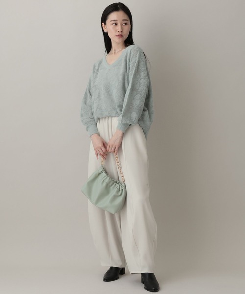 A part by（アパートバイ）の「【Sサイズ展開】イージーコクーンパンツ（スラックス・レディース・アイボリー/グリーン系その他6/ブラック・SMALL/MEDIUM）」の11枚目の写真