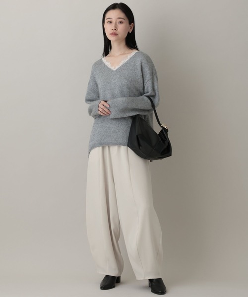 A part by（アパートバイ）の「【Sサイズ展開】イージーコクーンパンツ（スラックス・レディース・アイボリー/グリーン系その他6/ブラック・SMALL/MEDIUM）」の14枚目の写真