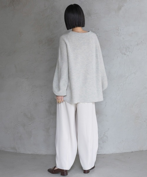 A part by（アパートバイ）の「【Sサイズ展開】イージーコクーンパンツ（スラックス・レディース・アイボリー/グリーン系その他6/ブラック・SMALL/MEDIUM）」の7枚目の写真