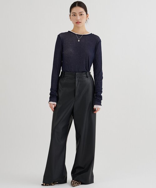 Whim Gazette（ウィムガゼット）の「レザーライクパンツ（その他パンツ・レディース・ブラック・36/38）」の11枚目の写真