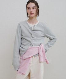 Mari round cardigan (light gray)