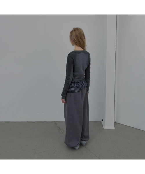 LCDC TM(エルシーディーシーティーエム)の「SPRAY WASHED U-NECK KNIT TOP (MELANGE GREY)(ニット/セーター・レディース・その他・SMALL/MEDIUM)」の3枚目の写真