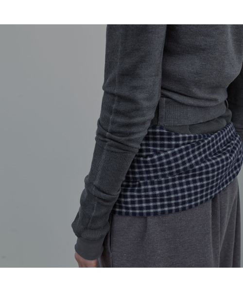 LCDC TM(エルシーディーシーティーエム)の「SPRAY WASHED U-NECK KNIT TOP (MELANGE GREY)(ニット/セーター・レディース・その他・SMALL/MEDIUM)」の9枚目の写真