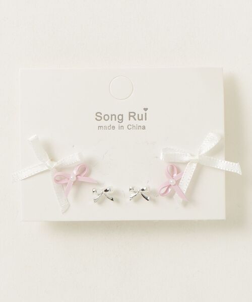 tunee(チュニー)の「【456755】リボン系ピアス6点セット(RZ)(ピアス(両耳用)・レディース・ブラック/ブルー/ピンク・FREE)」の13枚目の写真