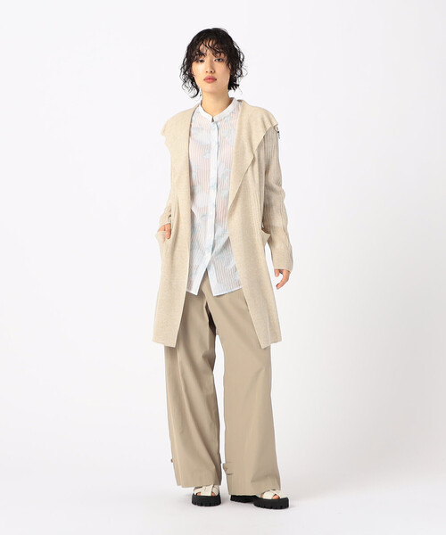 Gabardine K.T(ギャバジンケーティー)の「〔 +サイズ 〕 【2WAY】タイプライター 2WAYワイドパンツ(その他パンツ・レディース・ライトグレー/ベージュ・13号)」の8枚目の写真