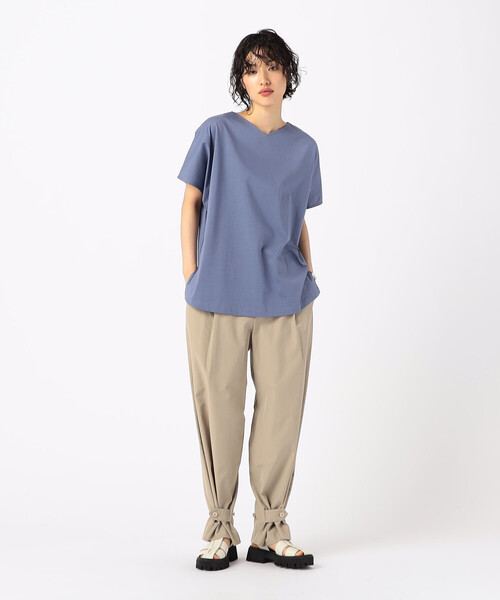 Gabardine K.T(ギャバジンケーティー)の「〔 +サイズ 〕 【2WAY】タイプライター 2WAYワイドパンツ(その他パンツ・レディース・ライトグレー/ベージュ・13号)」の9枚目の写真