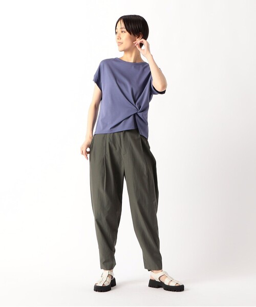 Gabardine K.T(ギャバジンケーティー)の「〔 +サイズ 〕 【2WAY】タイプライター 2WAYワイドパンツ(その他パンツ・レディース・ライトグレー/ベージュ・13号)」の11枚目の写真
