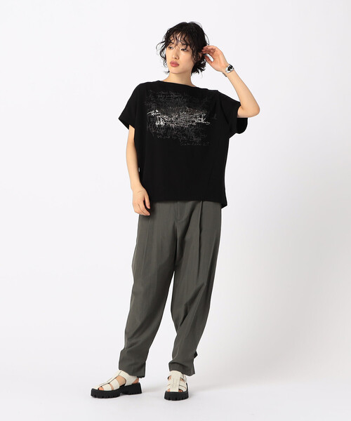 Gabardine K.T(ギャバジンケーティー)の「〔 +サイズ 〕 【2WAY】タイプライター 2WAYワイドパンツ(その他パンツ・レディース・ライトグレー/ベージュ・13号)」の15枚目の写真