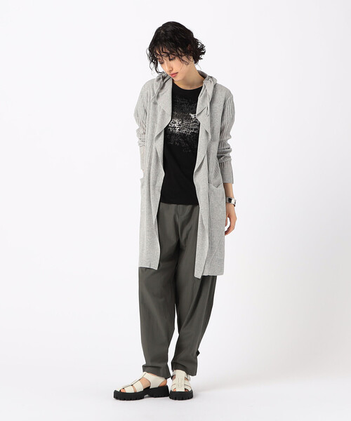 Gabardine K.T(ギャバジンケーティー)の「〔 +サイズ 〕 【2WAY】タイプライター 2WAYワイドパンツ(その他パンツ・レディース・ライトグレー/ベージュ・13号)」の16枚目の写真