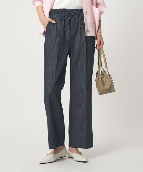 green label relaxing（グリーンレーベルリラクシング）の「［size SHORT/TALLあり］ニーハイフレアパンツ デニム 2 ストレッチ（デニムパンツ・レディース・オフホワイト/コバルトブルー/ネイビー・SHORT/34/36/38/40/TALL）」の3枚目の写真