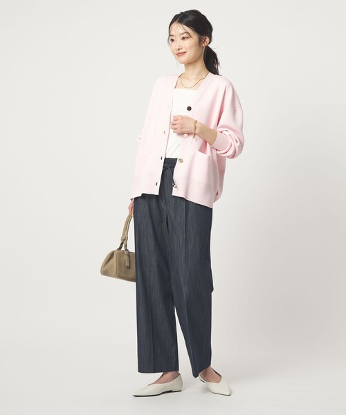 green label relaxing（グリーンレーベルリラクシング）の「［size SHORT/TALLあり］ニーハイフレアパンツ デニム 2 ストレッチ（デニムパンツ・レディース・オフホワイト/コバルトブルー/ネイビー・SHORT/34/36/38/40/TALL）」の15枚目の写真