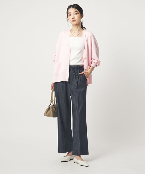 green label relaxing（グリーンレーベルリラクシング）の「［size SHORT/TALLあり］ニーハイフレアパンツ デニム 2 ストレッチ（デニムパンツ・レディース・オフホワイト/コバルトブルー/ネイビー・SHORT/34/36/38/40/TALL）」の16枚目の写真