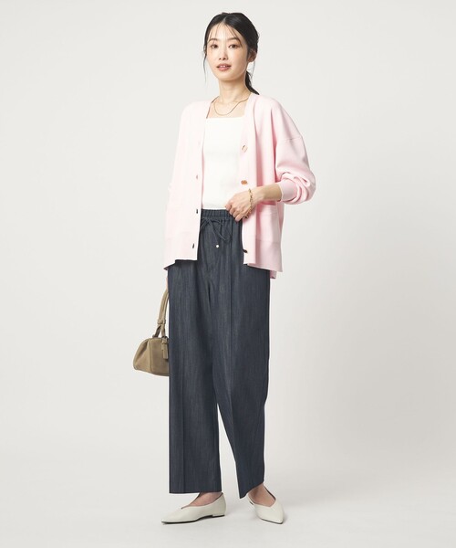 green label relaxing（グリーンレーベルリラクシング）の「［size SHORT/TALLあり］ニーハイフレアパンツ デニム 2 ストレッチ（デニムパンツ・レディース・オフホワイト/コバルトブルー/ネイビー・SHORT/34/36/38/40/TALL）」の17枚目の写真