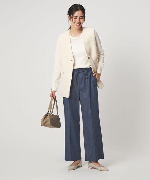 size SHORT/TALLあり］ニーハイフレアパンツ デニム 2 ストレッチ