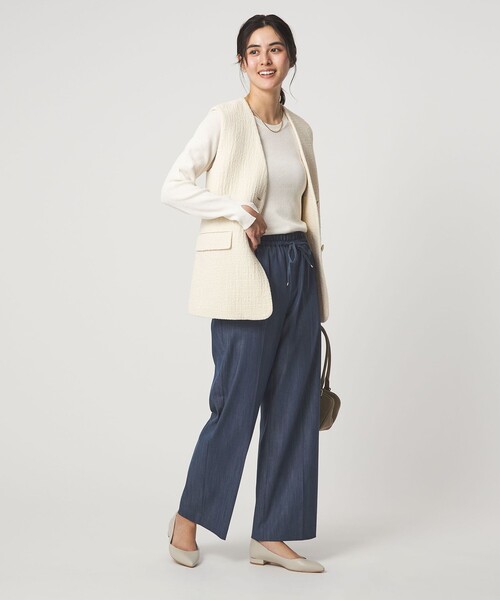 size SHORT/TALLあり］ニーハイフレアパンツ デニム 2 ストレッチ