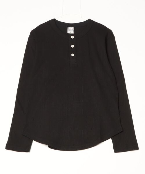 ARULE(アルール)の「A'GEM/9 × .kom 『ARULE/アルール』 WAFFLE HENLEY NECK LONG SLEEVE/ワッフル ヘンリーネック 長袖Tシャツ(Tシャツ/カットソー・メンズ・ネイビー/ホワイト/ライトグレー/グリーン/ブラック・M/L)」の11枚目の写真