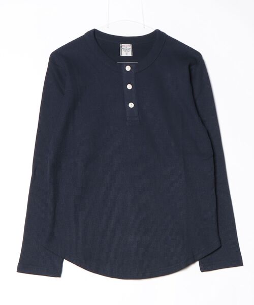 ARULE(アルール)の「A'GEM/9 × .kom 『ARULE/アルール』 WAFFLE HENLEY NECK LONG SLEEVE/ワッフル ヘンリーネック 長袖Tシャツ(Tシャツ/カットソー・メンズ・ネイビー/ホワイト/ライトグレー/グリーン/ブラック・M/L)」の13枚目の写真
