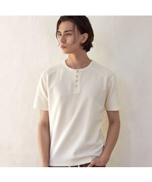 SENTAIR（センテア）の「Contour Henley Neck Half T-Shirt _ Ivory（Tシャツ/カットソー・メンズ）」