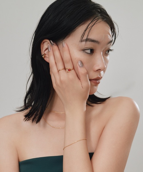 novice（ノーヴィス）の「【novice】 Gemstone Open Frame Ring［Silver925］（リング・レディース・ゴールド系その他/ゴールド系その他2・9/13）」の4枚目の写真