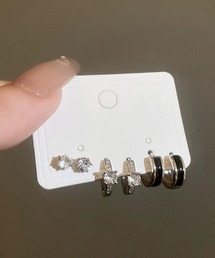 B.I.D.（ビーアイディー）の「《Bz》フープ型ピアス6点セット(RZ)（ピアス（両耳用））」