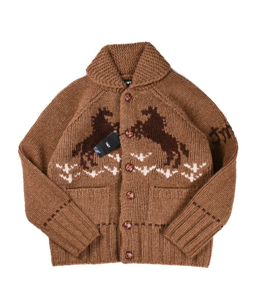 TMT(ティーエムティー)の「【TMT/ティーエムティー】ROUGH GAUGE COWICHAN CARDIGAN(カーディガン/ボレロ・メンズ・ブラウン/ブラック・MEDIUM/LARGE)」の2枚目の写真