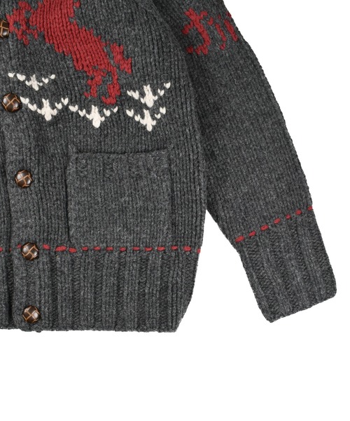 TMT(ティーエムティー)の「【TMT/ティーエムティー】ROUGH GAUGE COWICHAN CARDIGAN(カーディガン/ボレロ・メンズ・ブラウン/ブラック・MEDIUM/LARGE)」の6枚目の写真