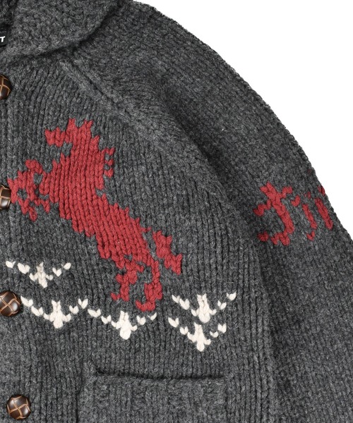 TMT(ティーエムティー)の「【TMT/ティーエムティー】ROUGH GAUGE COWICHAN CARDIGAN(カーディガン/ボレロ・メンズ・ブラウン/ブラック・MEDIUM/LARGE)」の7枚目の写真