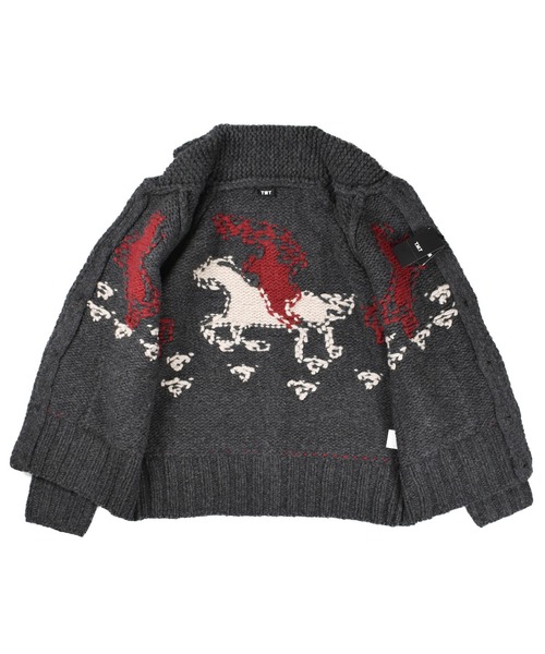 TMT(ティーエムティー)の「【TMT/ティーエムティー】ROUGH GAUGE COWICHAN CARDIGAN(カーディガン/ボレロ・メンズ・ブラウン/ブラック・MEDIUM/LARGE)」の10枚目の写真