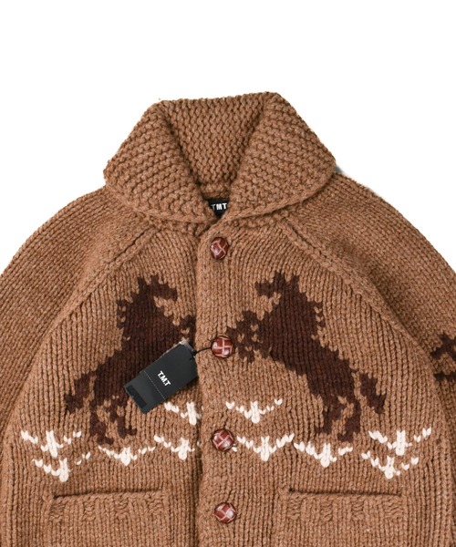 TMT(ティーエムティー)の「【TMT/ティーエムティー】ROUGH GAUGE COWICHAN CARDIGAN(カーディガン/ボレロ・メンズ・ブラウン/ブラック・MEDIUM/LARGE)」の16枚目の写真
