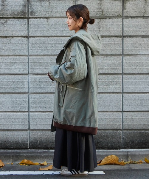 Garance et VioLette(ギャランスエトヴィオレット)の「Garance et VioLette/ギャランスエトヴィオレット タンカースコート 冬服(ダウンジャケット/コート・レディース・ブラック/カーキ・FREE)」の13枚目の写真