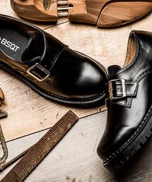 BSQT by Classy（ビーエスキューティー）の「677 リーズ モンクストラップ ルシブラック（ローファー）」