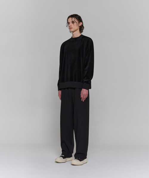 DGNAK(ディグナク)の「ストラクチャーベロアスウェットシャツ(ブラック)_ PE3TS1919(スウェット・メンズ・その他・MEDIUM/LARGE)」の3枚目の写真