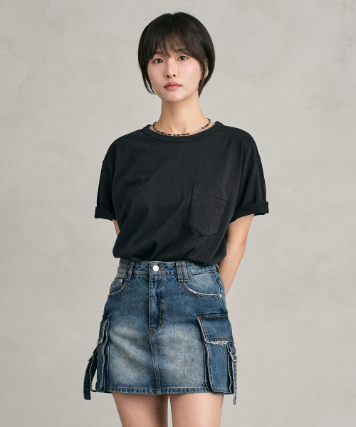 DECET(デケト)の「Pigment Pocket T-Shirt DCTS001Black(Tシャツ/カットソー・メンズ・その他・SMALL/MEDIUM/LARGE)」の2枚目の写真