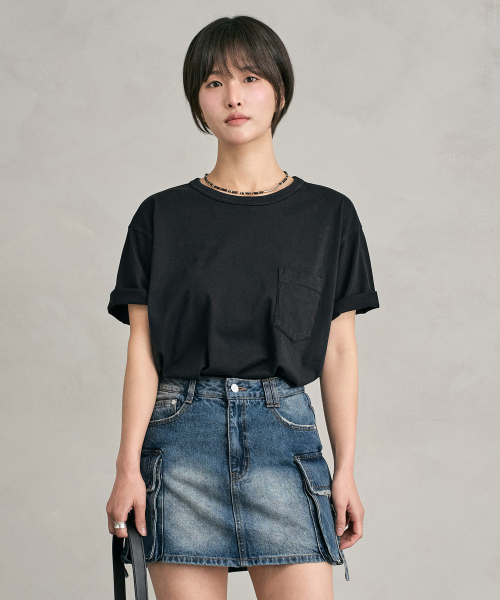 DECET(デケト)の「Pigment Pocket T-Shirt DCTS001Black(Tシャツ/カットソー・メンズ・その他・SMALL/MEDIUM/LARGE)」の3枚目の写真
