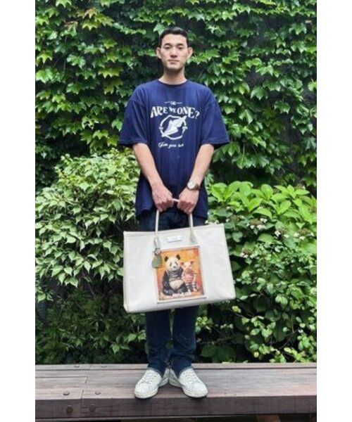 DVAN(ドゥヴァン)の「ARE WE ONE ハーフスリーブTシャツ (ネイビー)(Tシャツ/カットソー・レディース・その他・1/2)」の3枚目の写真