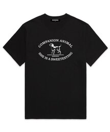 ANIMAL LOGO オーバーサイズ 半袖Tシャツ (DS004) ブラック