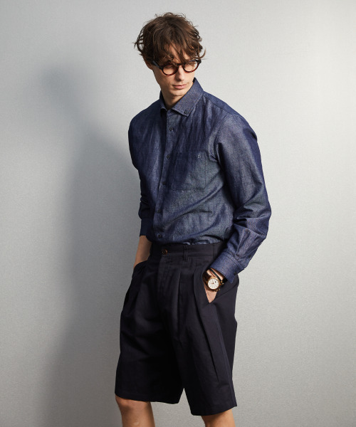 ZNO(ジーアンドオー)の「ジーアンドオー シグネチャーツーピンタックショーツ ネイビー(その他パンツ・メンズ・その他・X-LARGE/MEDIUM/LARGE)」の2枚目の写真