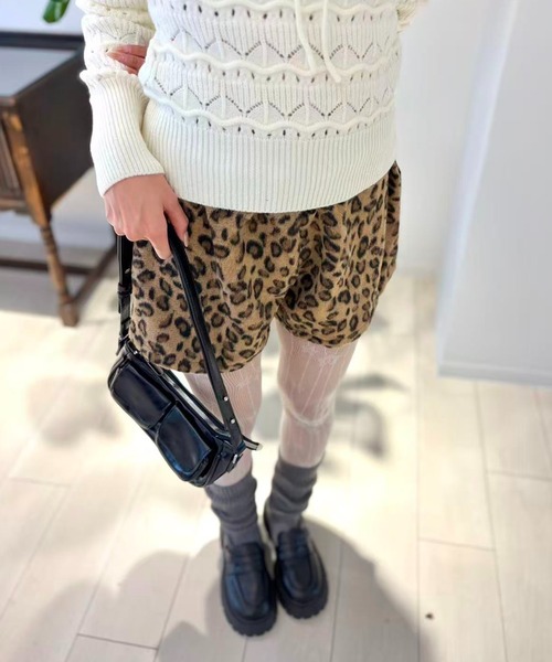 mebole（メボレ）の「レオパードモコパンツ（その他パンツ・レディース・ブラウン/グレー・FREE）」の2枚目の写真