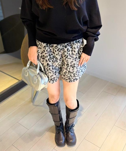 mebole（メボレ）の「レオパードモコパンツ（その他パンツ・レディース・ブラウン/グレー・FREE）」の5枚目の写真