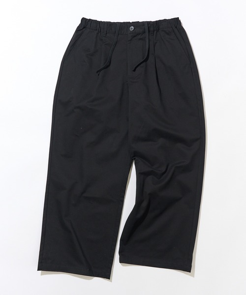 MILITARY(ミリタリー)の「【SETUP7】Twill Wide Tuck Chino Trousers / ツイルタックチノトラウザーズ KKP(チノパンツ・メンズ・ブラウン/ベージュ/ブラック・L/M)」の2枚目の写真