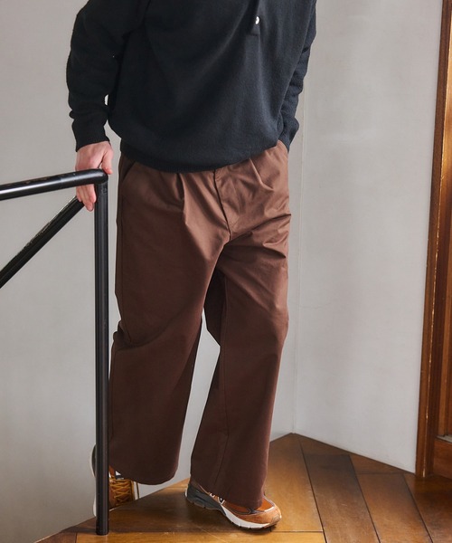 MILITARY(ミリタリー)の「【SETUP7】Twill Wide Tuck Chino Trousers / ツイルタックチノトラウザーズ KKP(チノパンツ・メンズ・ブラウン/ベージュ/ブラック・L/M)」の11枚目の写真