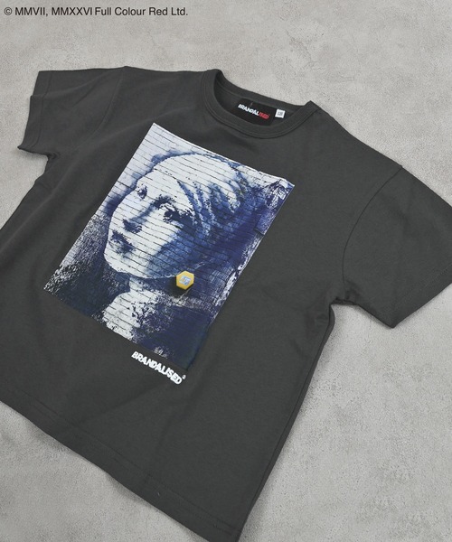BRANDALISED（ブランダライズド）の「【BRANDALISED×MARKEY’S】別注プリントTee（Tシャツ/カットソー・キッズ・オフホワイト/チャコール/ピンク・100/95/90/80/150/140/130/120/110）」の3枚目の写真