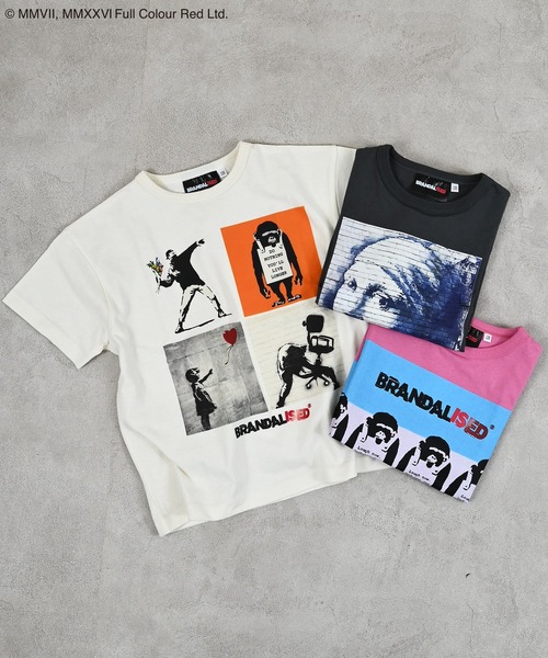 BRANDALISED（ブランダライズド）の「【BRANDALISED×MARKEY’S】別注プリントTee（Tシャツ/カットソー・キッズ・オフホワイト/チャコール/ピンク・100/95/90/80/150/140/130/120/110）」の4枚目の写真