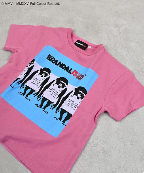 BRANDALISED（ブランダライズド）の「【BRANDALISED×MARKEY’S】別注プリントTee（Tシャツ/カットソー・キッズ・オフホワイト/チャコール/ピンク・100/95/90/80/150/140/130/120/110）」の8枚目の写真