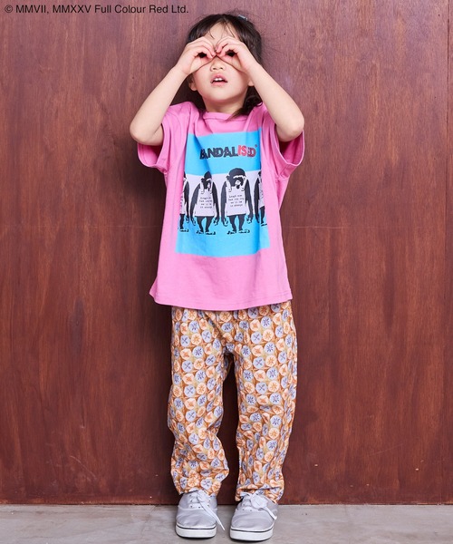 BRANDALISED（ブランダライズド）の「【BRANDALISED×MARKEY’S】別注プリントTee（Tシャツ/カットソー・キッズ・オフホワイト/チャコール/ピンク・100/95/90/80/150/140/130/120/110）」の5枚目の写真