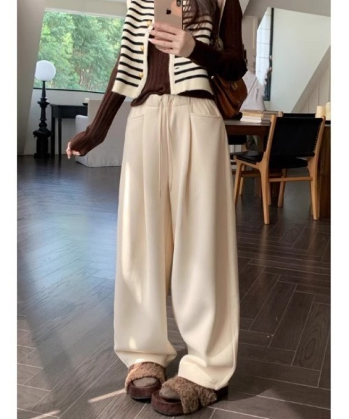 Ritzy（リッツィー）の「暖か イージーワイドパンツ（その他パンツ・レディース・グレー/ベージュ/ブラック・M/L）」の10枚目の写真