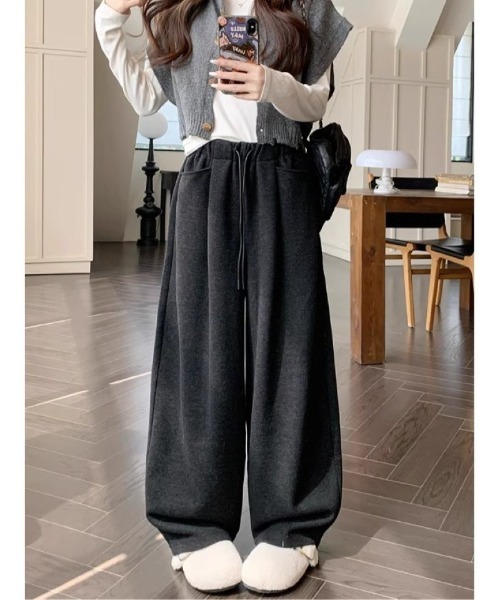 Ritzy（リッツィー）の「暖か イージーワイドパンツ（その他パンツ・レディース・グレー/ベージュ/ブラック・M/L）」の11枚目の写真