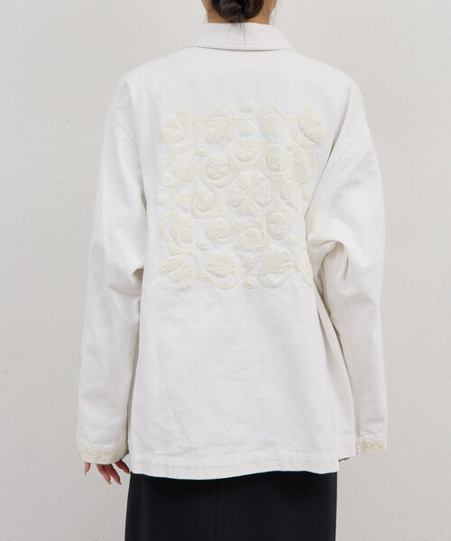 GALLARDAGALANTE（ガリャルダガランテ）の「【Dhritië】【手洗い可】エンブロイダリージャケット（デニムジャケット・レディース・ブラック/ホワイト・FREE）」の7枚目の写真